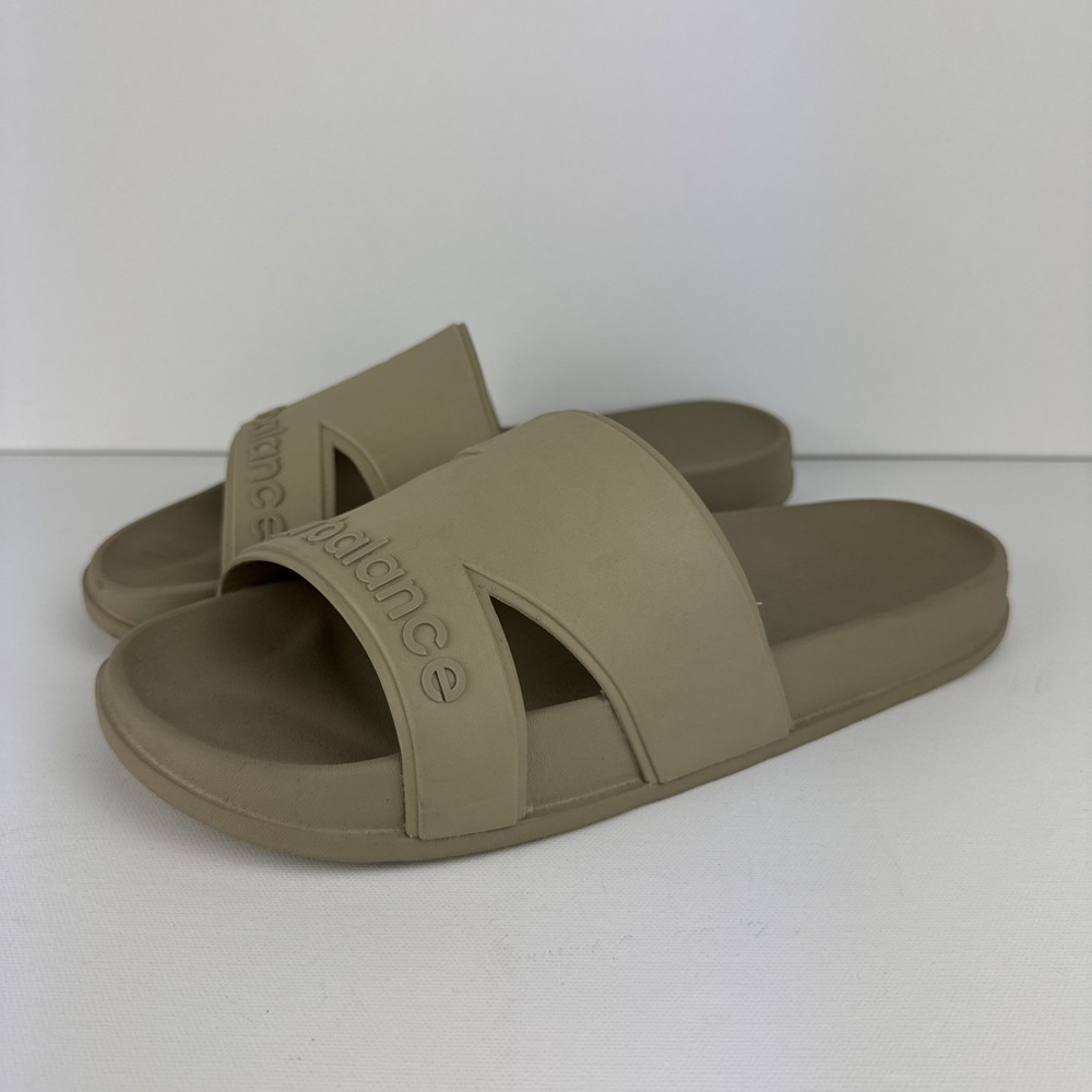 New Balance 200N Slides Women's 10 Nude Tan Sandals Stoneware Slip On‎